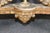 Gold 19th Century French Louis XVI Style Distressed Demilune Marble Top Console Table For Sale - Image 8 of 15
