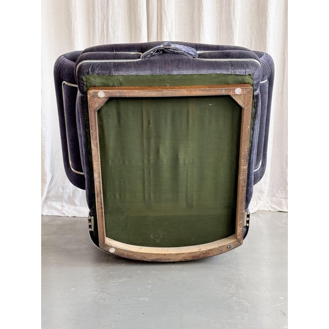 Space Age Velvet and Chrome Chair by Adriano Piazzesi, Italy, 1960s For Sale - Image 13 of 17