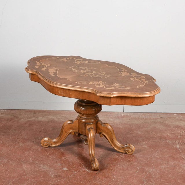 Vintage Inlaid Low Biscotti Shaped Coffee Table For Sale - Image 11 of 18