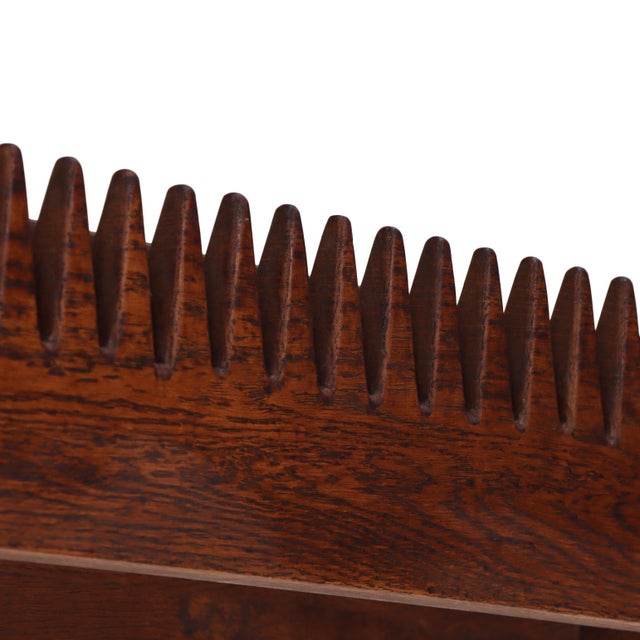 Wood Pair of Brutalist Style Carved Oak Hat and Coat Racks, C. 1960 For Sale - Image 7 of 7