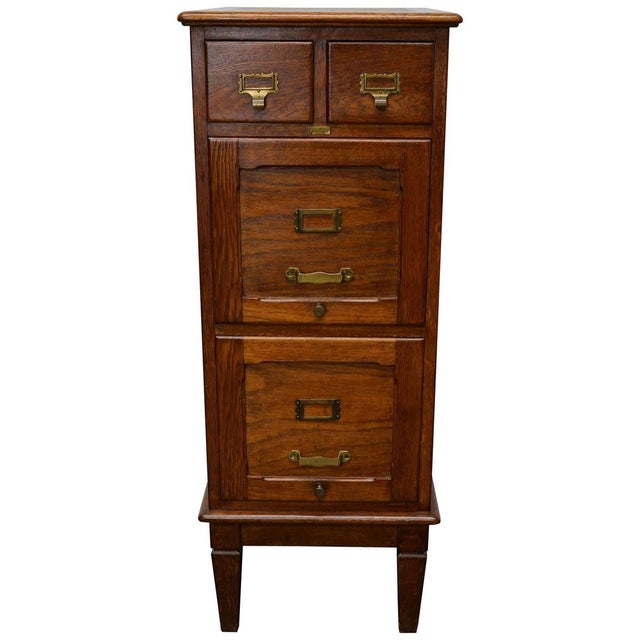 French Oak Apothecary Cabinet / Filing Cabinet, 1920s For Sale - Image 16 of 16