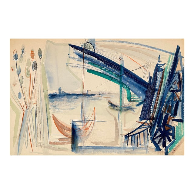 1951 Robert Colborne Mid Century Modern Painting For Sale