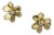 18k yellow Gold "3 Leaf Clover" Diamond earrings For Sale
