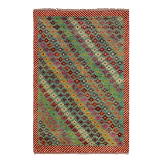 Eclectic Balochi Blue/Red Wool Rug - 3'4''x5'1'' For Sale
