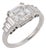 Early 20th Century Art Deco Style Gia 3.00 Carat Asscher Cut Diamond Platinum Engagement Ring, Size 6.75 For Sale