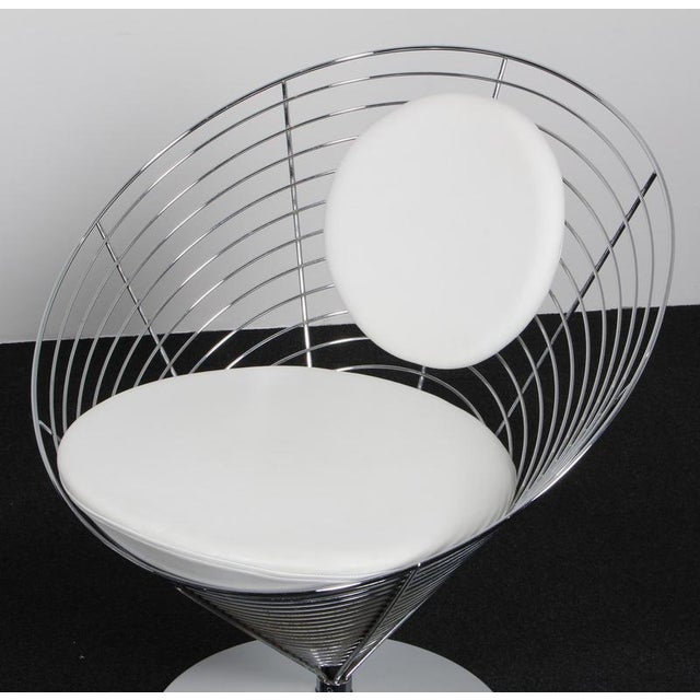 Verner Panton Vintage Wire Cone Chairs by Verner Panton, 1970s, Set of 2 For Sale - Image 4 of 8