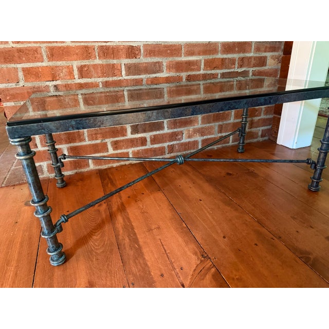 Attractive vintage coffee table presented in the Brutalist style similar to the work of the mid-Century modern Swiss-born...