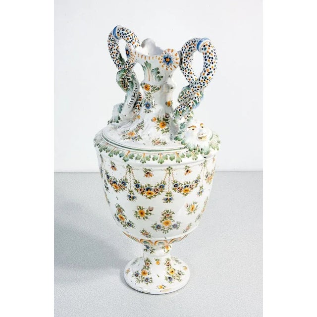 Ceramic Ceramic Amphora Vase from Moustiers, France For Sale - Image 7 of 16