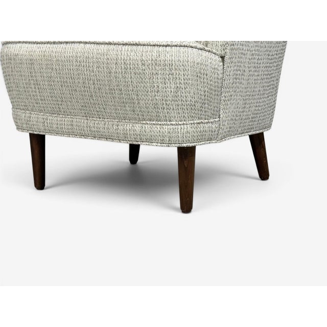 Carl Malmsten, Lounge Chairs, Grey Fabric, Wood, Sweden, 1950s For Sale - Image 9 of 11