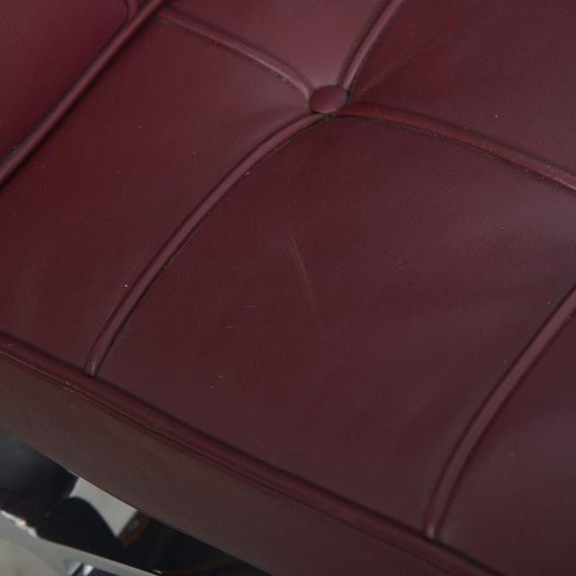 Brown Barcelona Chair in Burgundy Leather by Ludwig Mies van der Rohe, 2000s For Sale - Image 8 of 18