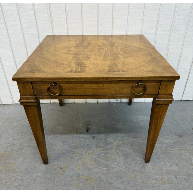 Vintage Italian Style Baker Burled Wood Side Tables - Set of 2 For Sale In Philadelphia - Image 6 of 8