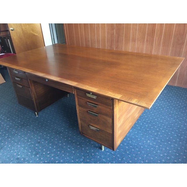 Mid Century Executive Desk by the Standard Furniture Co. Chairish