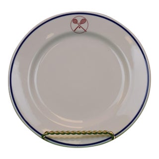 Racquet & Tennis Club New York Circa 1980 Luncheon Plate For Sale