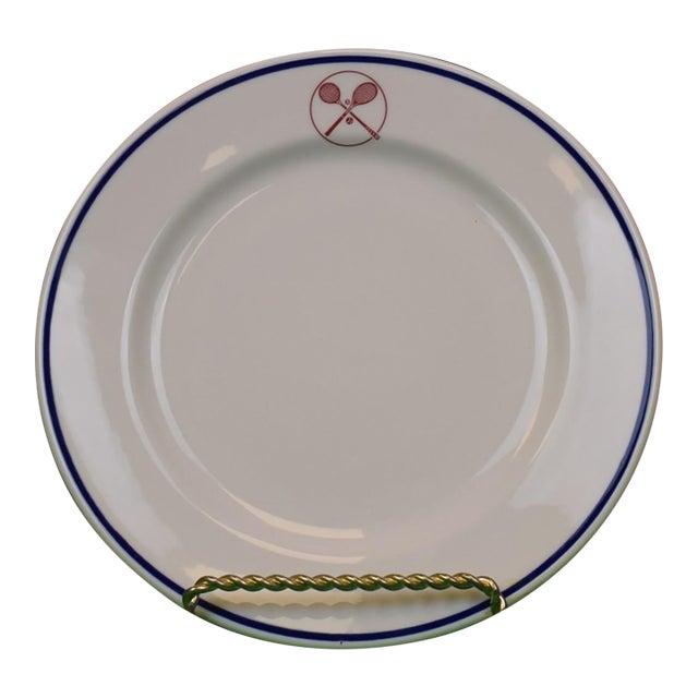 Racquet & Tennis Club New York Circa 1980 Luncheon Plate For Sale