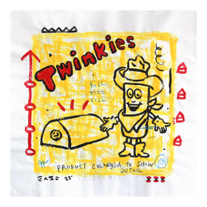 Twinkie Yellow - Original Figurative Quirky Mixed Media Pop Artwork by Gary John