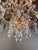 1910s Antique Italian Baroque Revival Crystal Chandelier Wood Smoked Crystal Drops For Sale - Image 5 of 8
