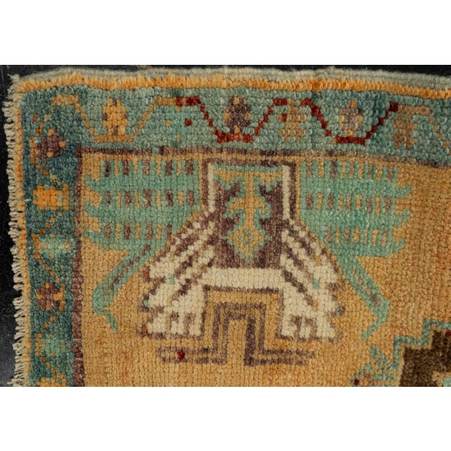 Early 21st Century Turkish Mini Rug Oriental Hand Knotted Vintage Rug 1'7" x 2'11" #21181 For Sale - Image 5 of 8