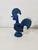 Blue glazed ceramic rooster from the Riminie Blue collection by Aldo Londi for the Italian manufacturer Bitossi around...