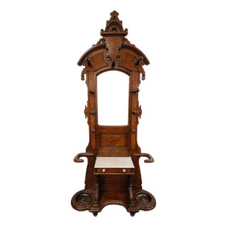Eastlake Victorian Hall Tree Circa 1870 For Sale