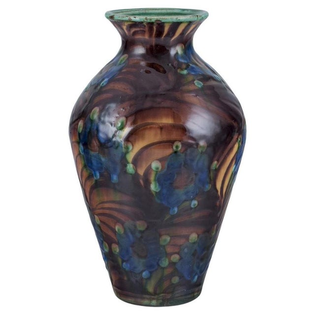 Blue Ceramic Vase from Kähler, 1930s For Sale - Image 8 of 8