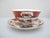 Ceramic Japanese Imari Porcelain Butterfly & Flower Gold Trim Bowl or Cup & Saucer Pair For Sale - Image 7 of 13
