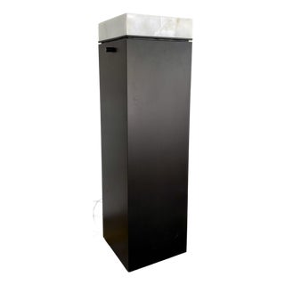 Revelation Modern Alabaster Light Up Enlightened Pedestal/Floor Lamp For Sale
