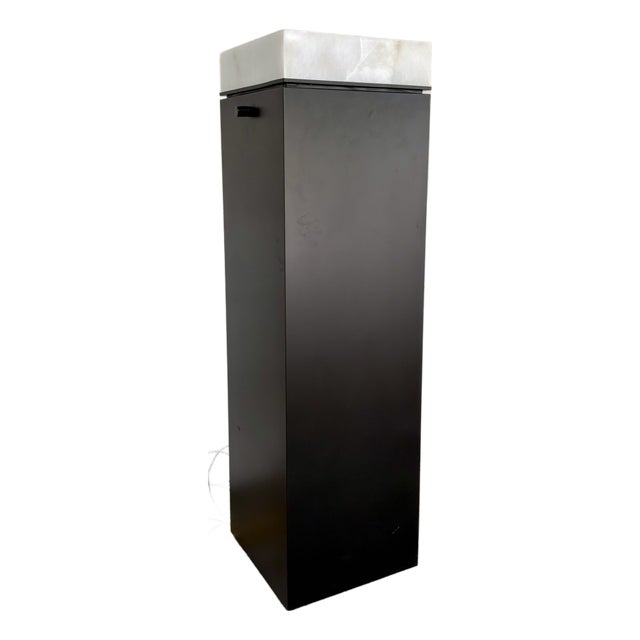 Revelation Modern Alabaster Light Up Enlightened Pedestal/Floor Lamp For Sale