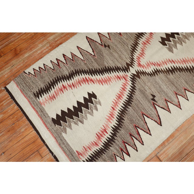Textile Early 20th Century Shark Teeth American Navajo Rug - 3'1" x 4'9" For Sale - Image 7 of 11