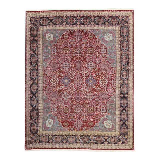 Vintage Persian Kerman Rug, 13'00 X 16'10 For Sale