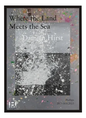 Damien Hirst, Where the Land Meets the Sea, 2023, Print, Framed