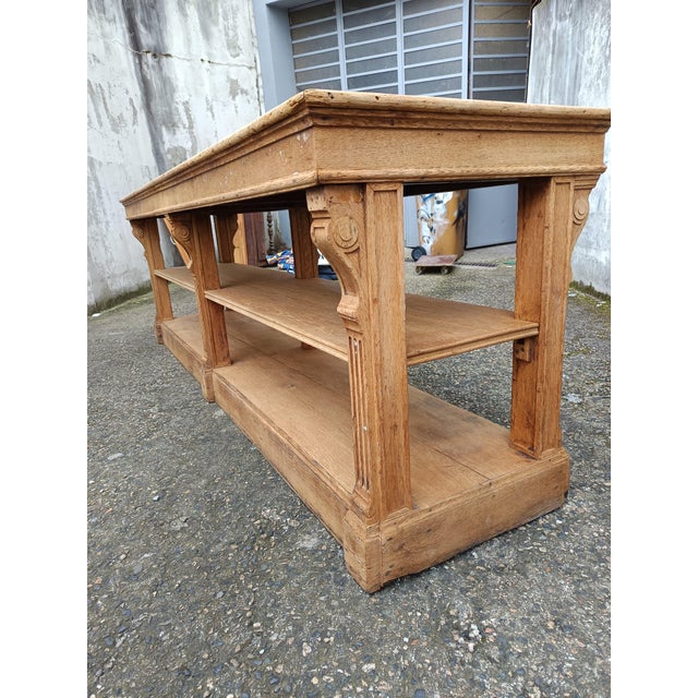 Antique Worktable in Oak For Sale - Image 4 of 18