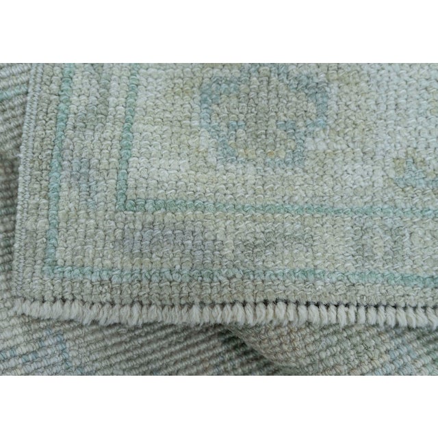 Blue Turkish Oushak Rug 2'6" x 10'2" #19482 For Sale - Image 8 of 8