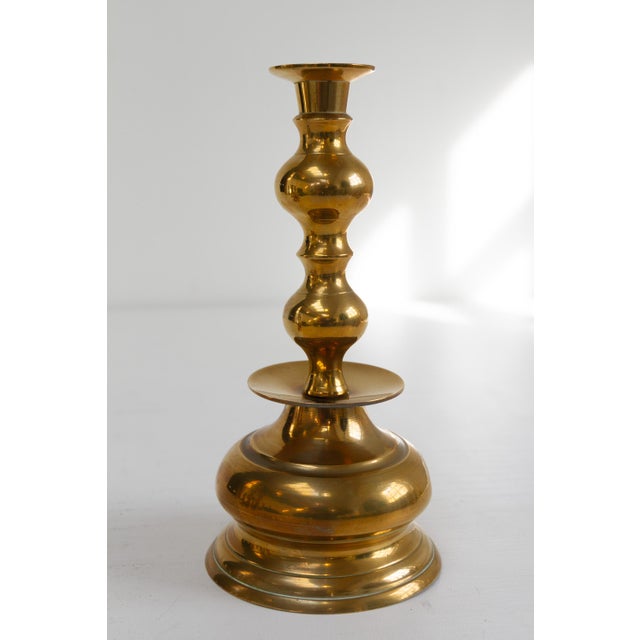 Vintage Danish Brass Candlesticks, 1950s, Set of 5 For Sale - Image 10 of 18