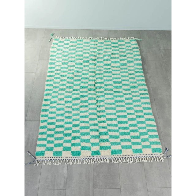 Peppermint Check Berber Rug, 2010s For Sale - Image 3 of 9