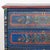 Wood Late 19th Century Original Hand Painted Blue Blanket Chest of Three Drawers From Hungary For Sale - Image 7 of 18