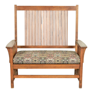 Stickley Mission Oak Arts & Crafts Spindle Bench or Settee