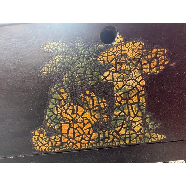 Wood Early 20thc Original Painted Shoe Shine Box For Sale - Image 7 of 8