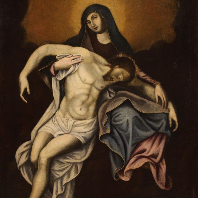 Spanish Artist, Piety, 1770, Oil on Canvas For Sale - Image 3 of 17