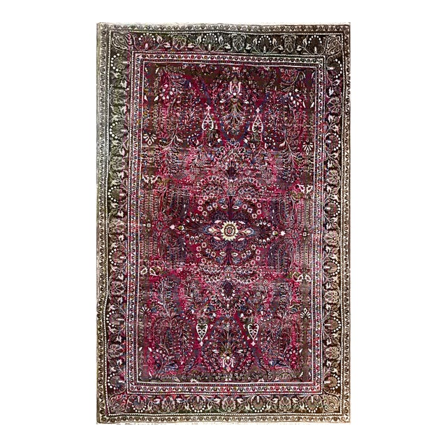 Antique Persian Sarouk Rug For Sale