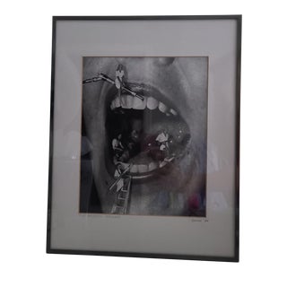 1984 "Bicuspid Brigade" Surrealist Illusionography Photograph by Michael Combs, Framed For Sale