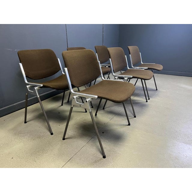 Vintage DSC 106 Side Chairs by Giancarlo Piretti for Castelli, 1970, Set of 6 For Sale - Image 3 of 11