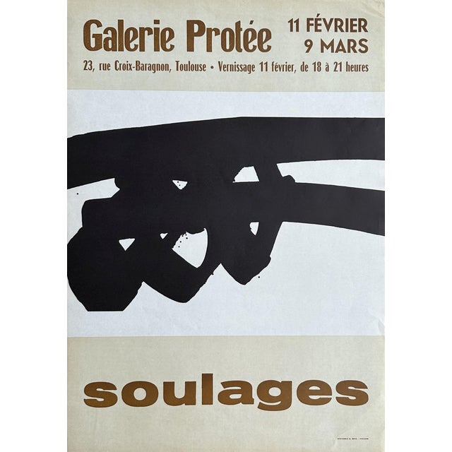 Pierre Soulages, Composition, 1972, Original Lithograph For Sale - Image 5 of 5