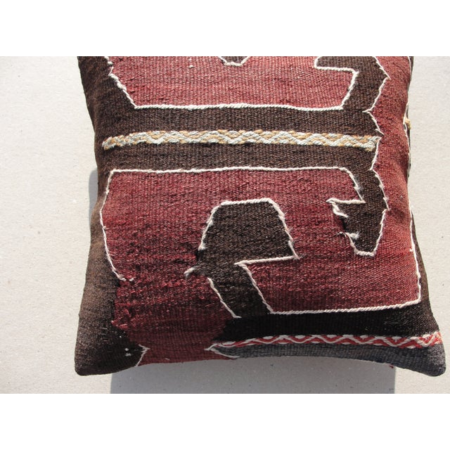 Art Deco Kilim Rug Pillow Cover 16" For Sale - Image 3 of 12