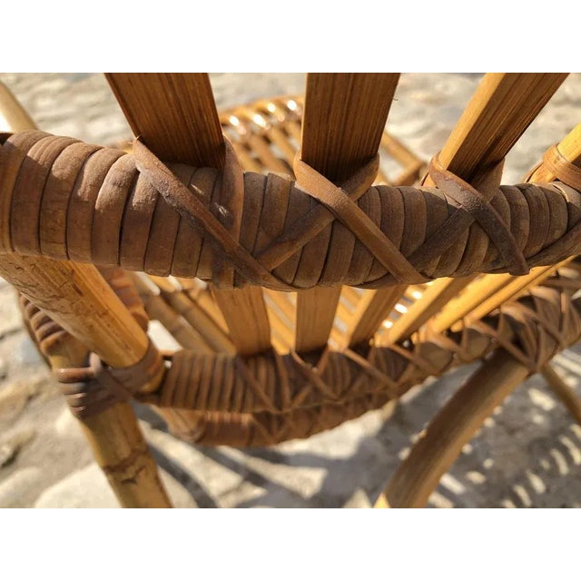 Vintage Bamboo Lounge Chair, 1980s For Sale - Image 6 of 8