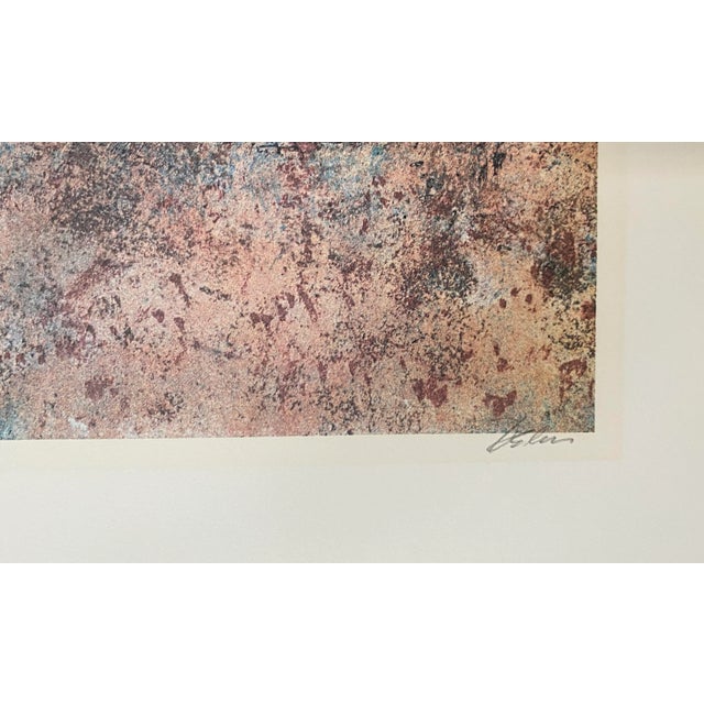 1960s/70s landscape lithograph of country houses. Illegibly pencil signed lower right and numbered 182 of 300.