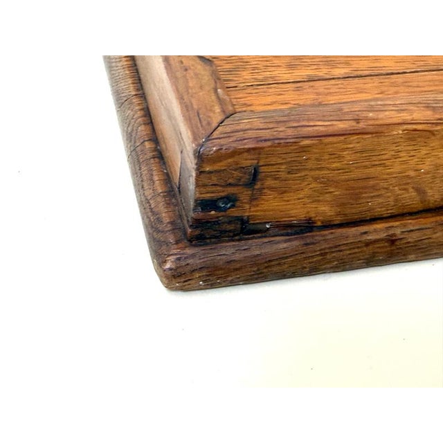 Large German Arts and Crafts Handcrafted Oak Serving Tray, 1920s For Sale - Image 10 of 18
