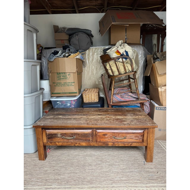 Pottery Barn Brown Coffee Table For Sale In San Francisco - Image 6 of 6