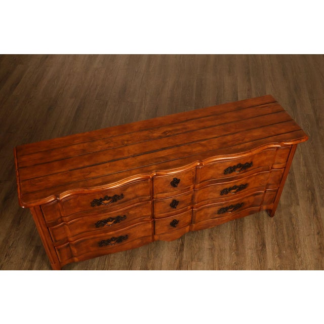 Late 20th Century Century Louis XV Style French Provincial Triple Dresser For Sale - Image 5 of 18