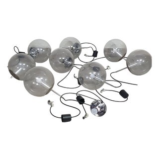 Large Model 4103 Ball Pendants from Glashütte Limburg, 1960s, Set of 10 For Sale