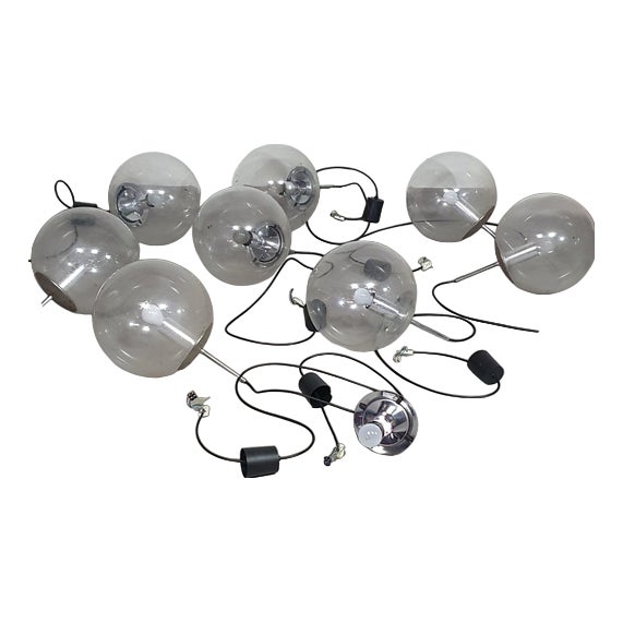 Large Model 4103 Ball Pendants from Glashütte Limburg, 1960s, Set of 10 For Sale